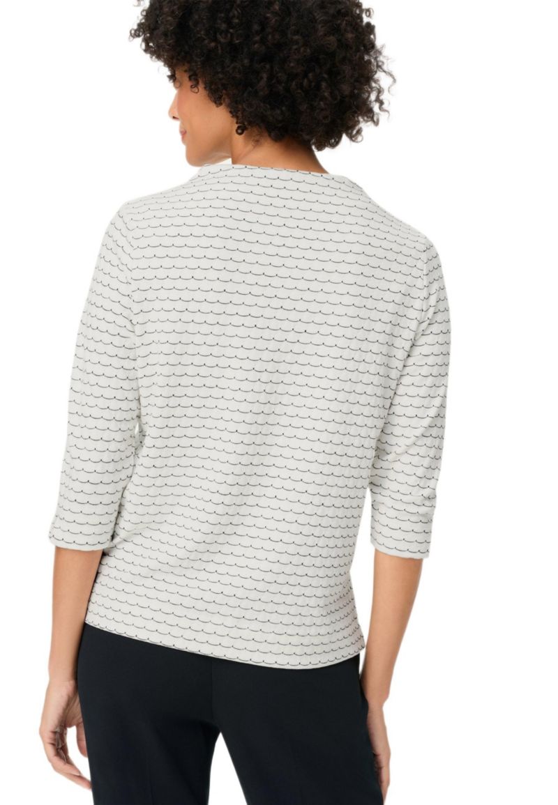 Women's Scallop Stripe Jersey Top