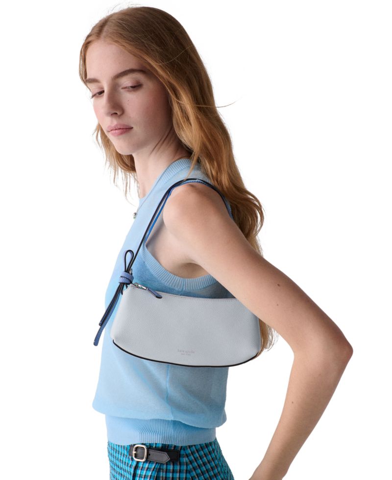 Loop Pebbled Leather Slim Pochette Bag