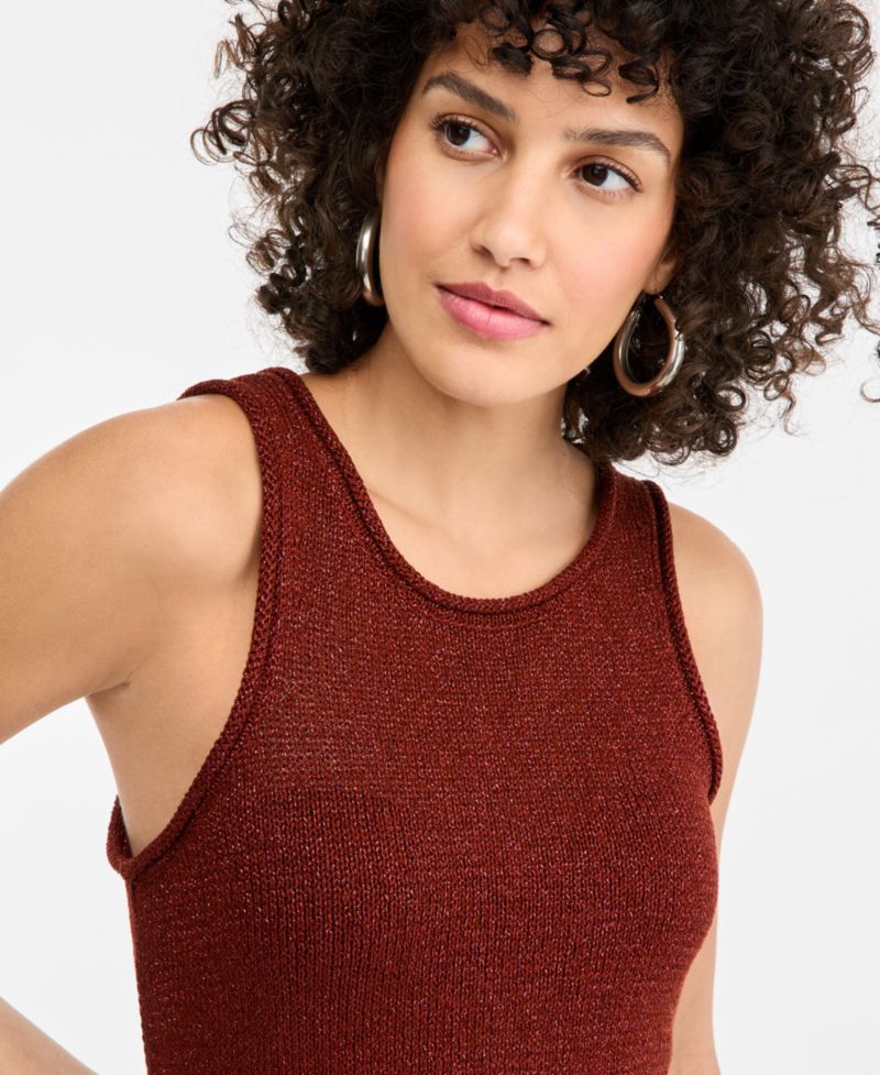 Women's Metallic Sweater Tank