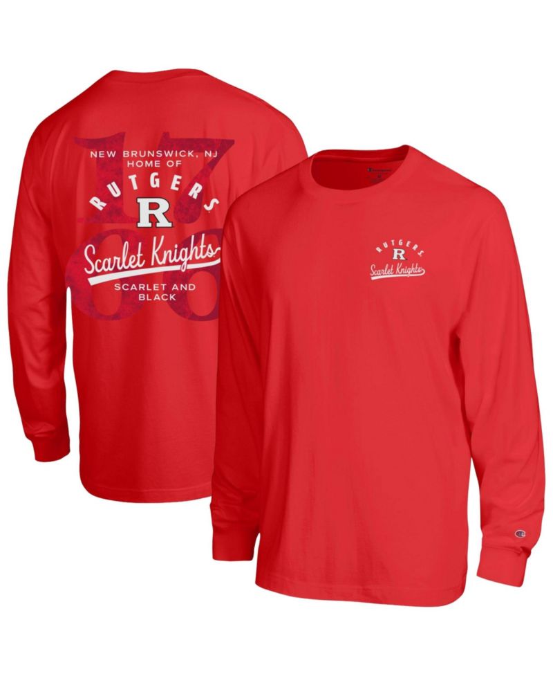 Men's Scarlet Rutgers Scarlet Knights Laminated All-Star Long Sleeve T-Shirt