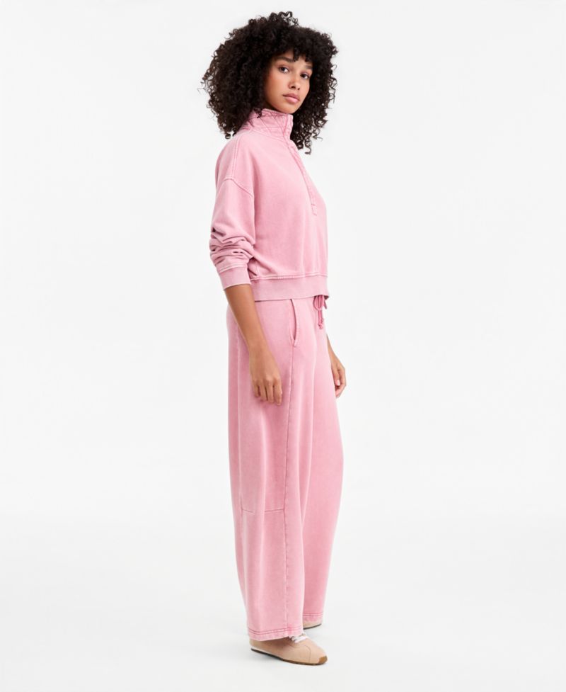 Petite Fleece High-Rise Drawstring Pants
