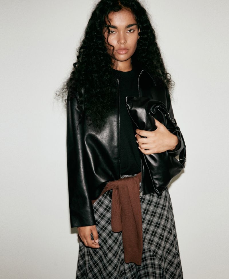 Women's Plaid Midi Lace-Trim Skirt
