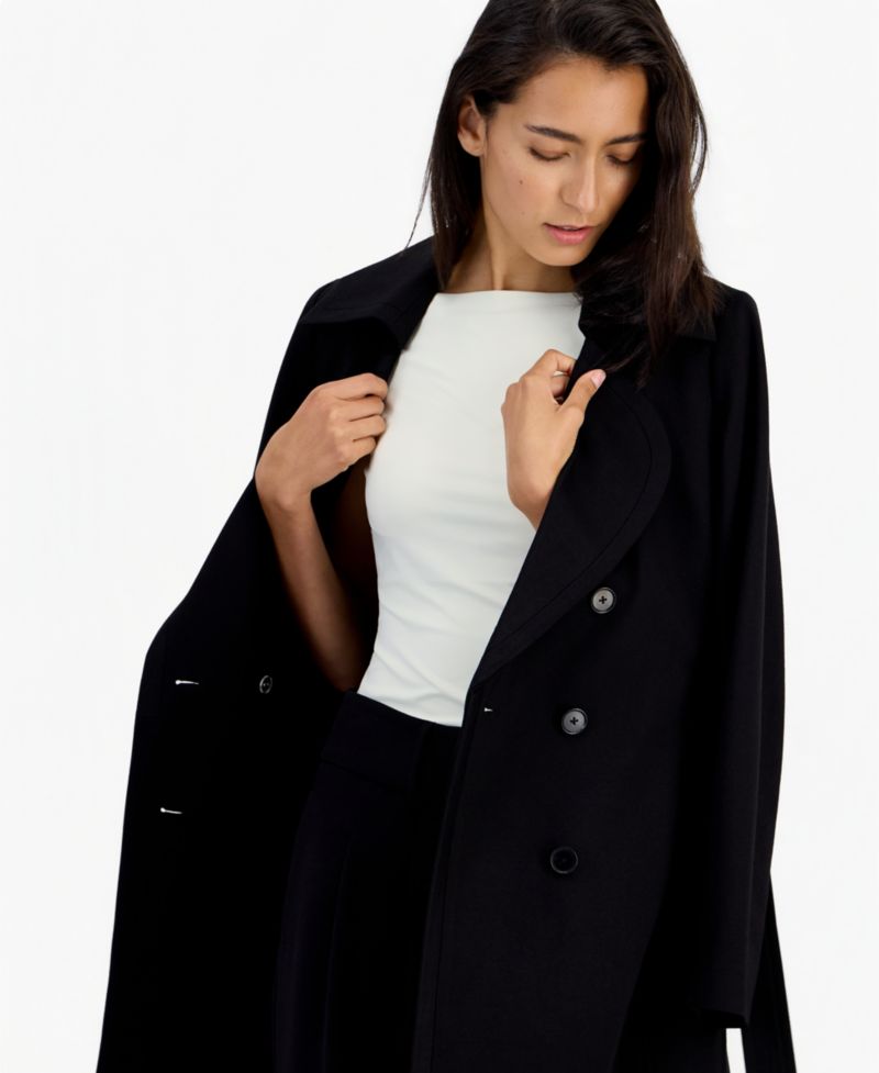 Women's Double Breasted Belted Trench Coat
