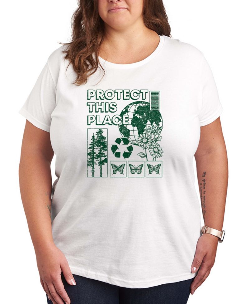 Plus Size Instant Message Protect This Place Short-Sleeve Graphic T-Shirt