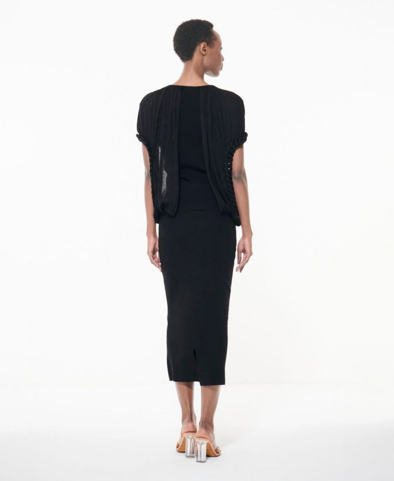 Women's Knit Pencil Midi Skirt