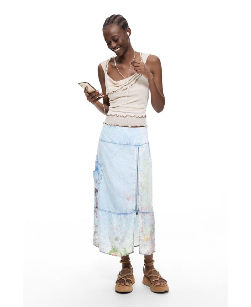Women's Midi denim skirt