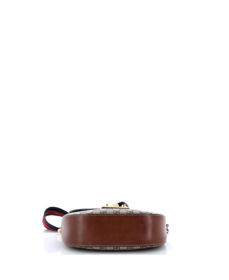 Medium Leather Padlock Saddle Shoulder Bag
