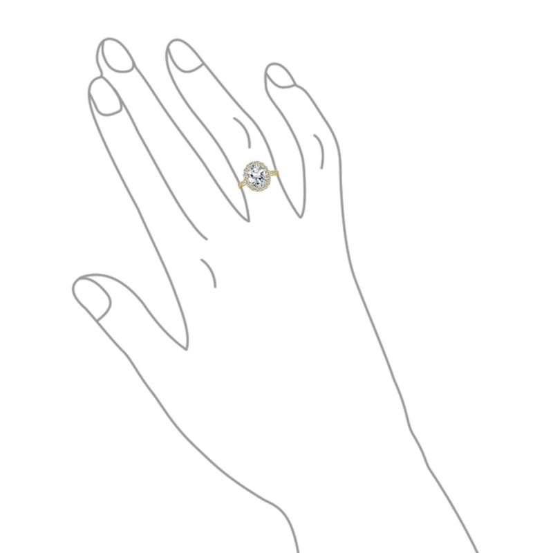 4CTW Cubic Zirconia CZ Oval Halo Cocktail Statement Ring Sterling Silver