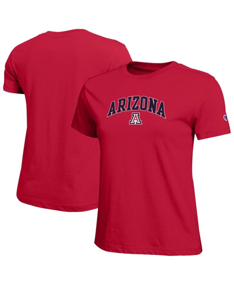 Women's Red Arizona Wildcats Arched Over Logo T-Shirt