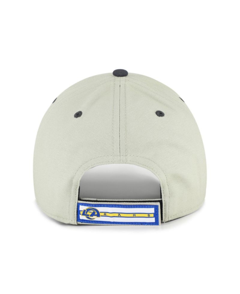 Men's Gray/Black Los Angeles Rams Half Block Text MVP Adjustable Hat