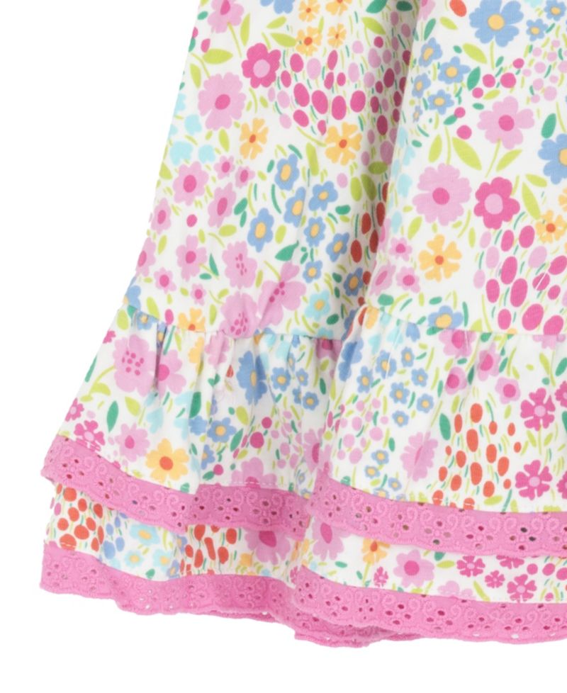 Girls' 2T-6X Knit Print Square Neck Dress