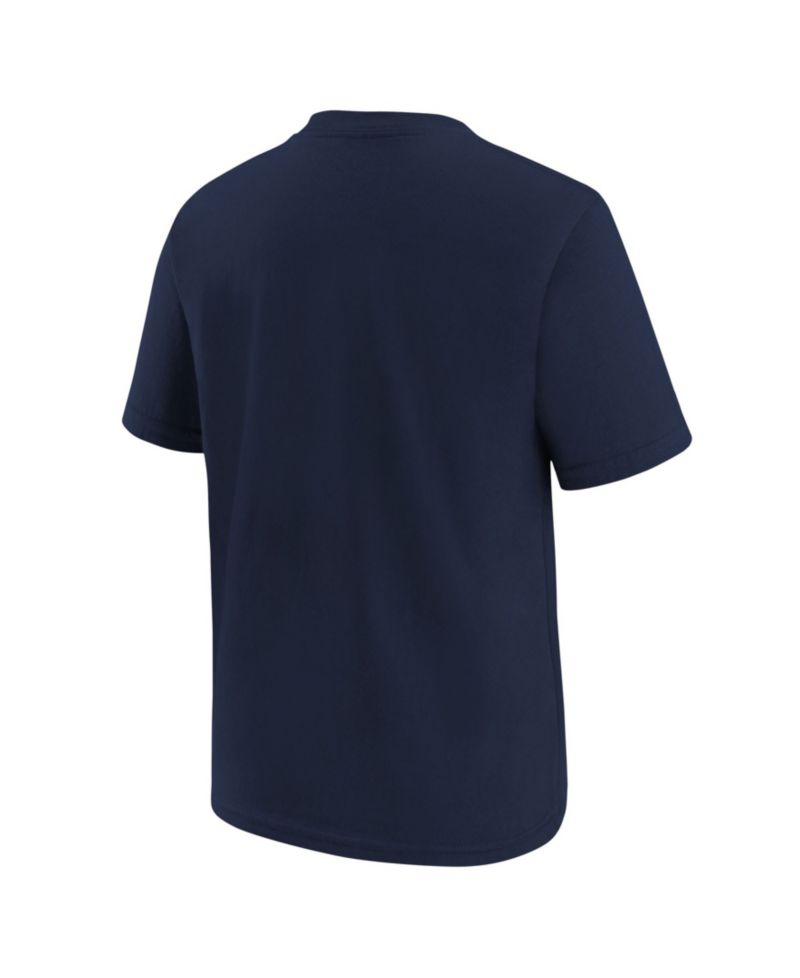 Big Boys and Girls Navy Detroit Tigers City Connect Wordmark T-Shirt