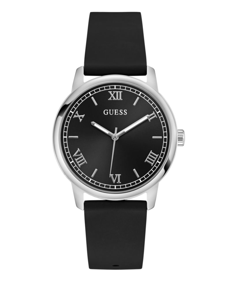 Men's Quartz Black Silicone Watch 40mm
