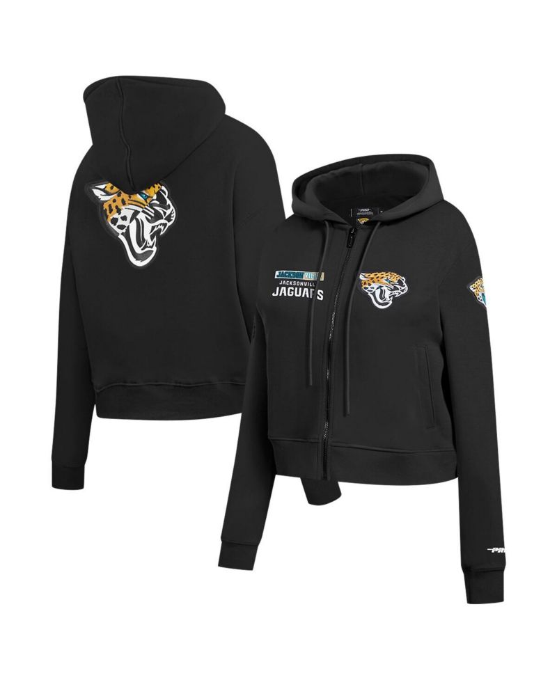 Women's Black Jacksonville Jaguars Split Logo Full-Zip Hoodie