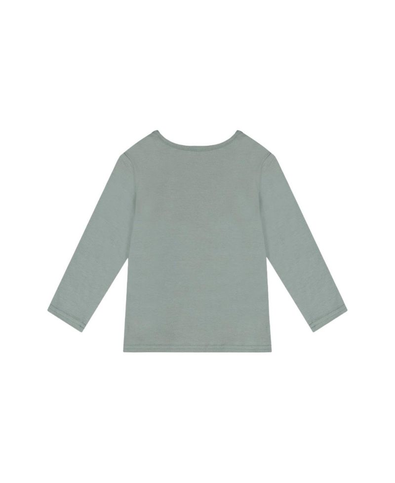 Little and Big Girl(6-8) Cotton Long Sleeve T-Shirt Sage
