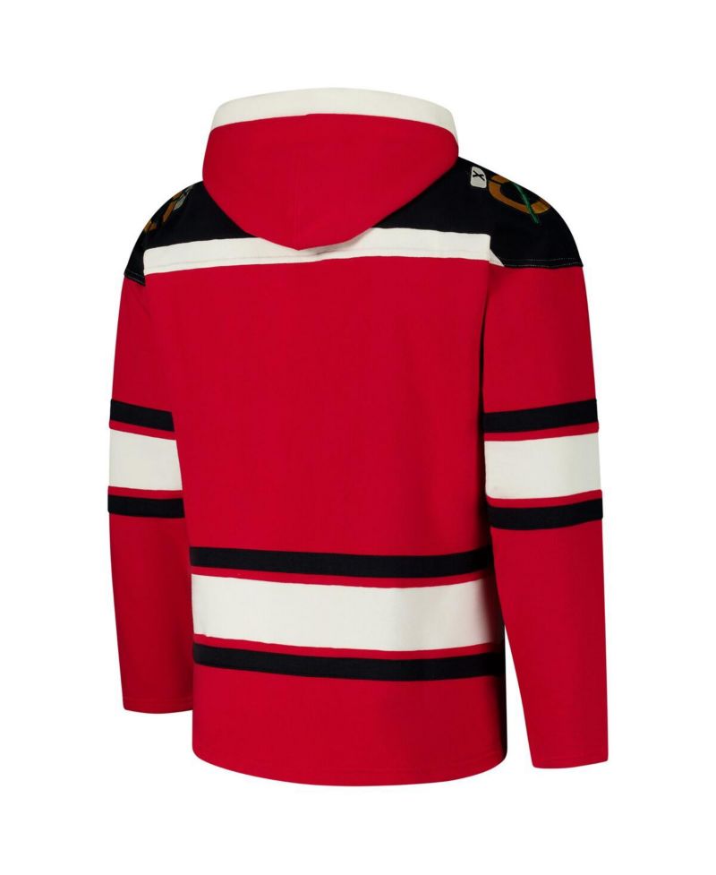 Men's Red Chicago Blackhawks Superior Lacer Pullover Hoodie
