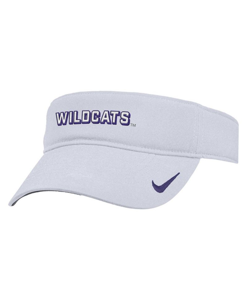 Men's White Kansas State Wildcats 2025 On-Field Ace Performance Adjustable Visor Hat