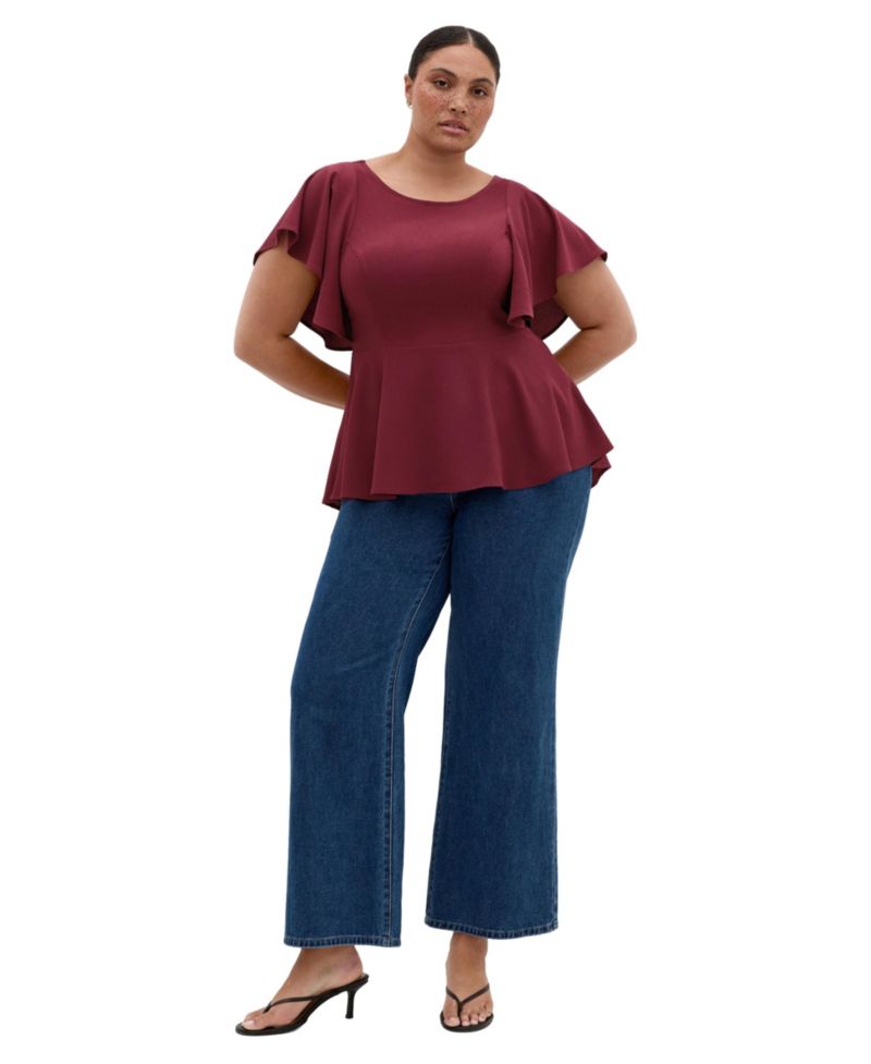 Women's Plus Size Romantic Mood Peplum Top