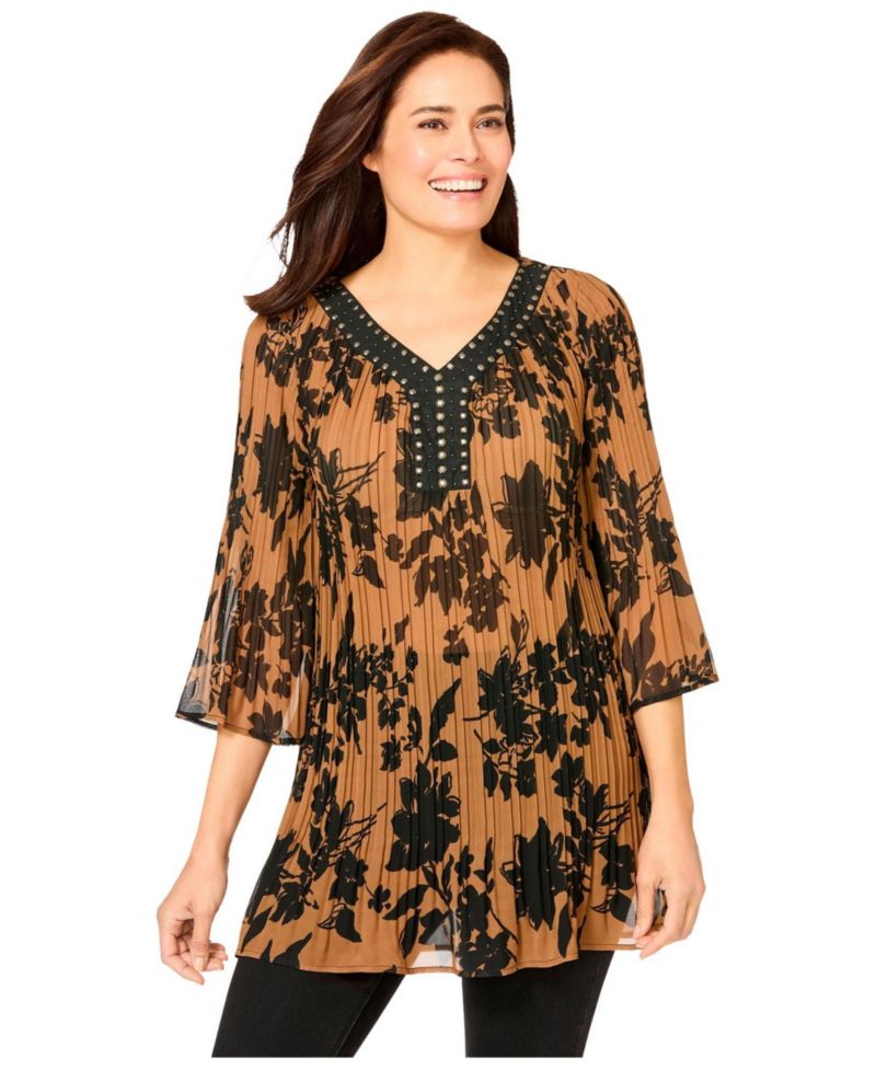 Women's Within Embellished Pleated Blouse