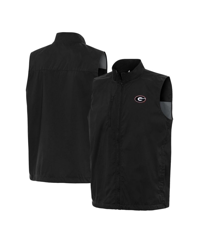 Men's Black Georgia Bulldogs Brisk Full-Zip Vest
