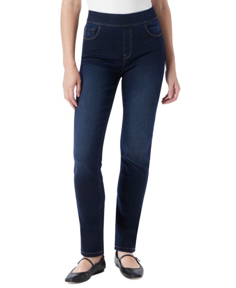 Women's Amanda High-Rise Straight Pull-On Jeans