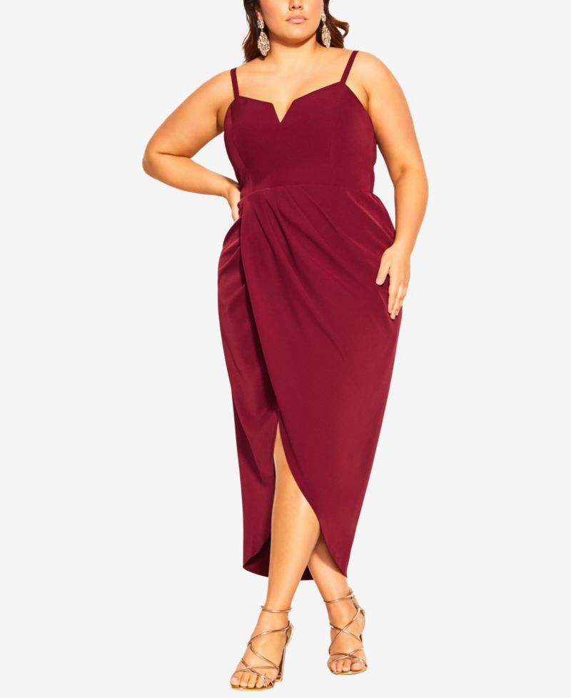 Women's Sassy Flex Fit Tulip V Dress