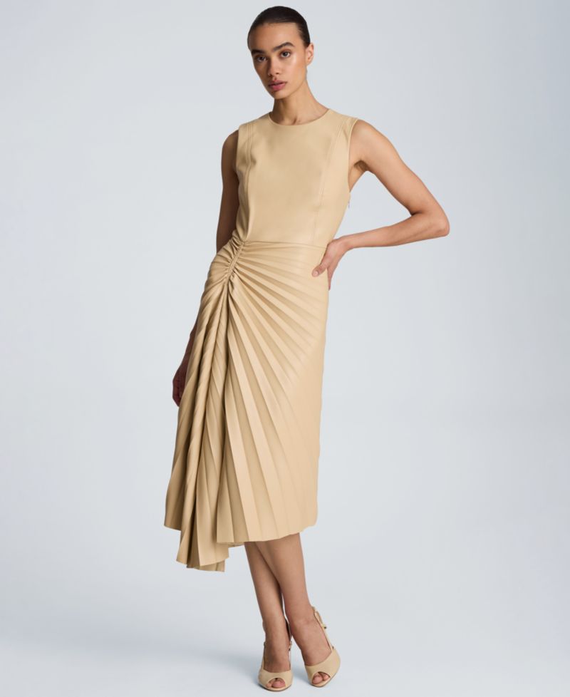 Women's Sunburst Pleated Midi Dress