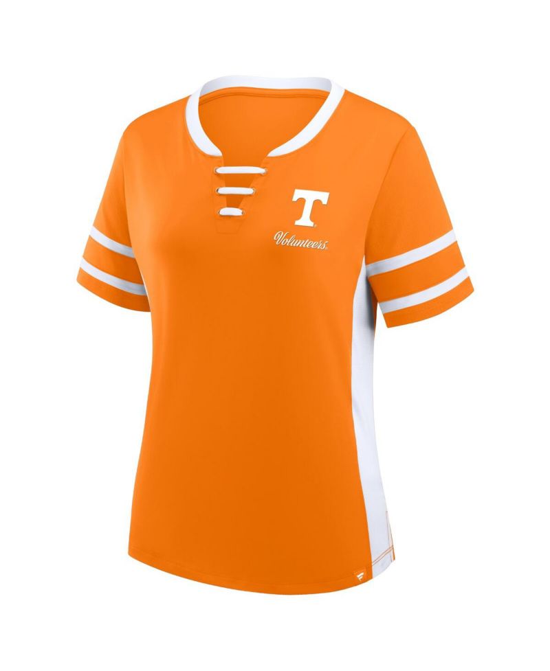 Women's Tennessee Orange/White Tennessee Volunteers Be Fearless Athena Lace-Up T-Shirt