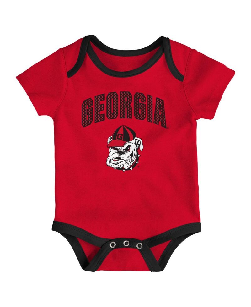 Baby Boys and Girls Georgia Bulldogs All Day Play 3-Piece Bodysuit Set