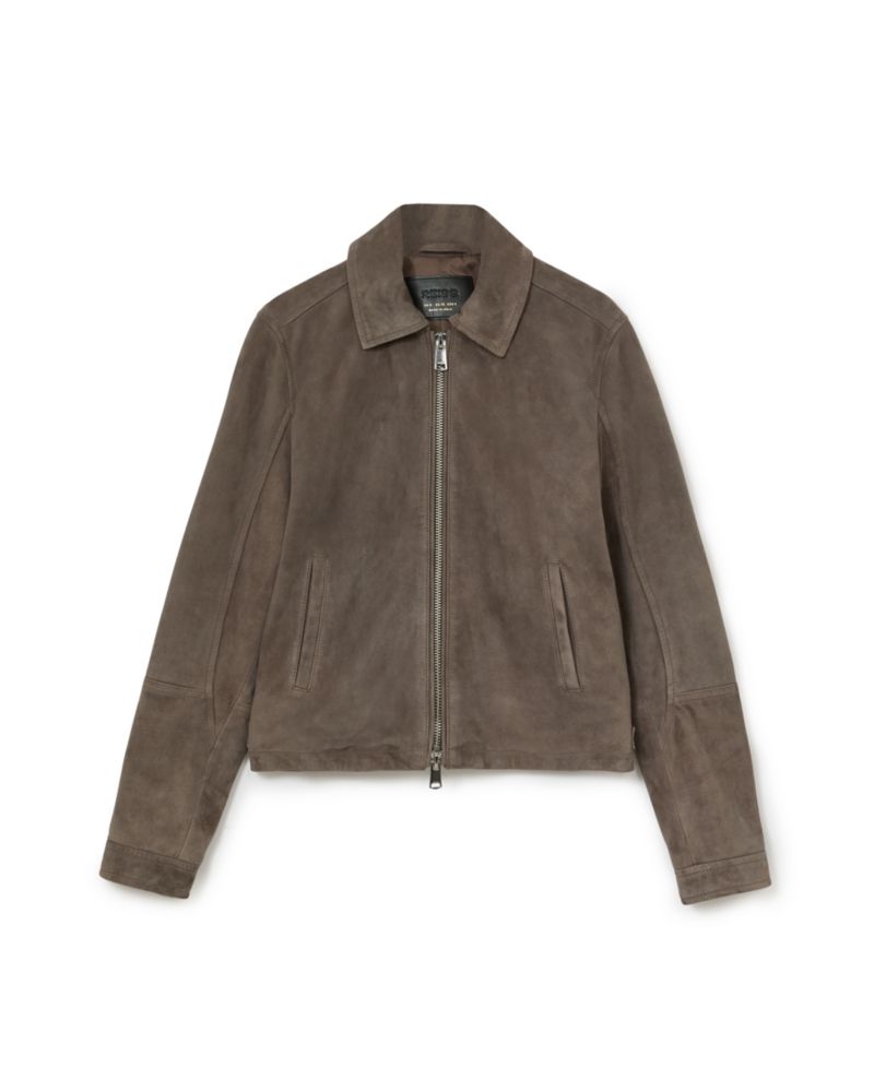 Women's Suede Zip-Through Moto Jacket