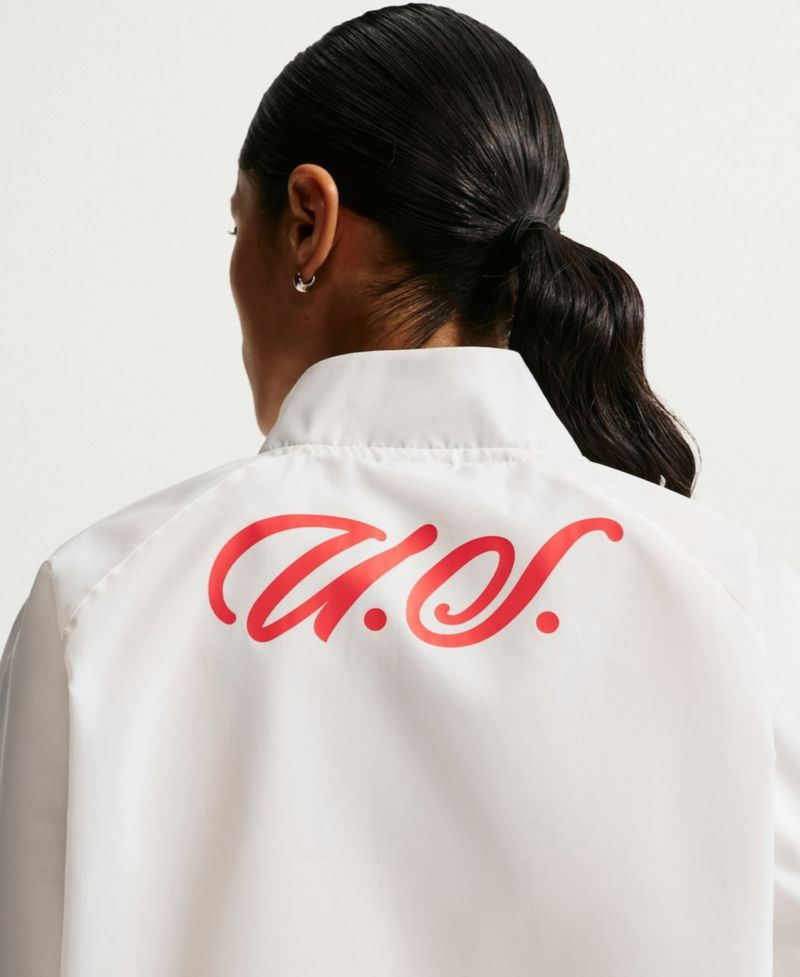 Women's White USMNT 2026 Anthem Dri-FIT Full-Zip Jacket