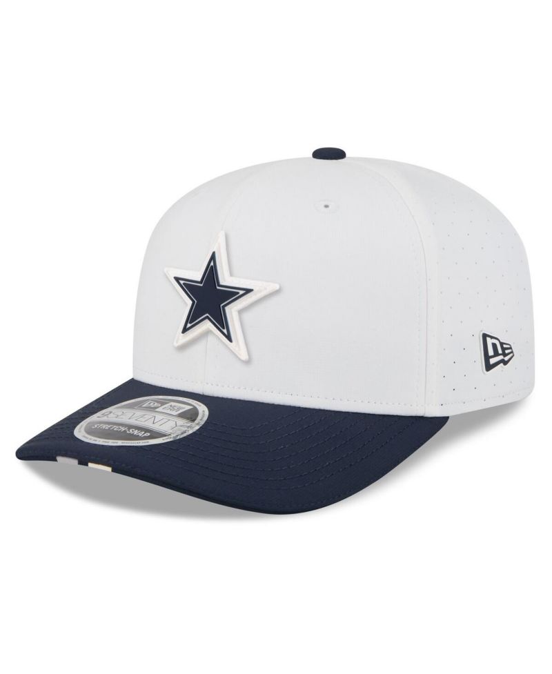 Men's White/Navy Dallas Cowboys 2025 NFL Training Camp 9SEVENTY Adjustable Hat