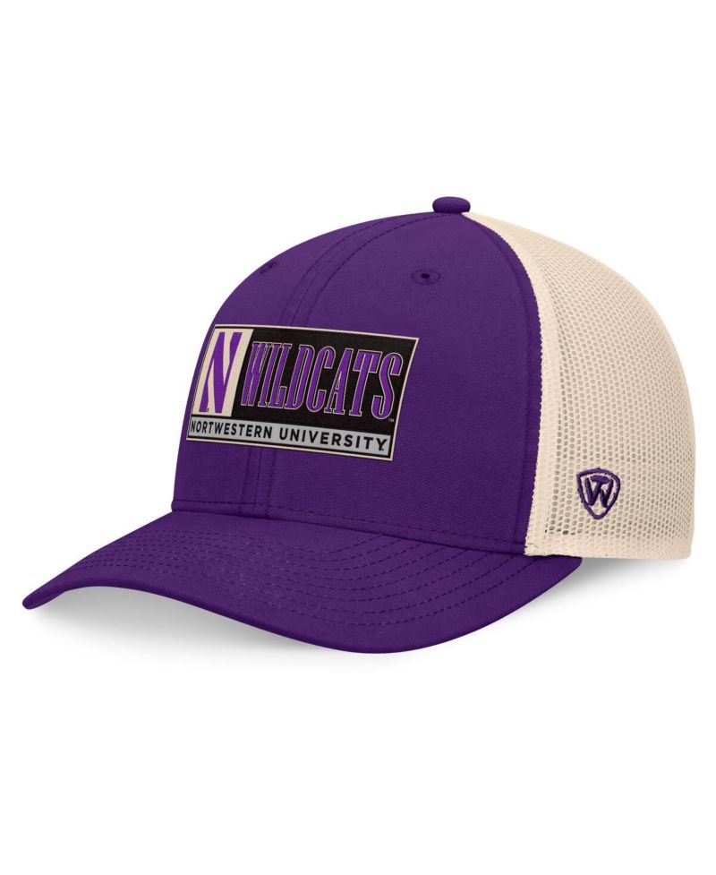 Men's Purple/Natural Northwestern Wildcats Bennett Trucker Adjustable Hat