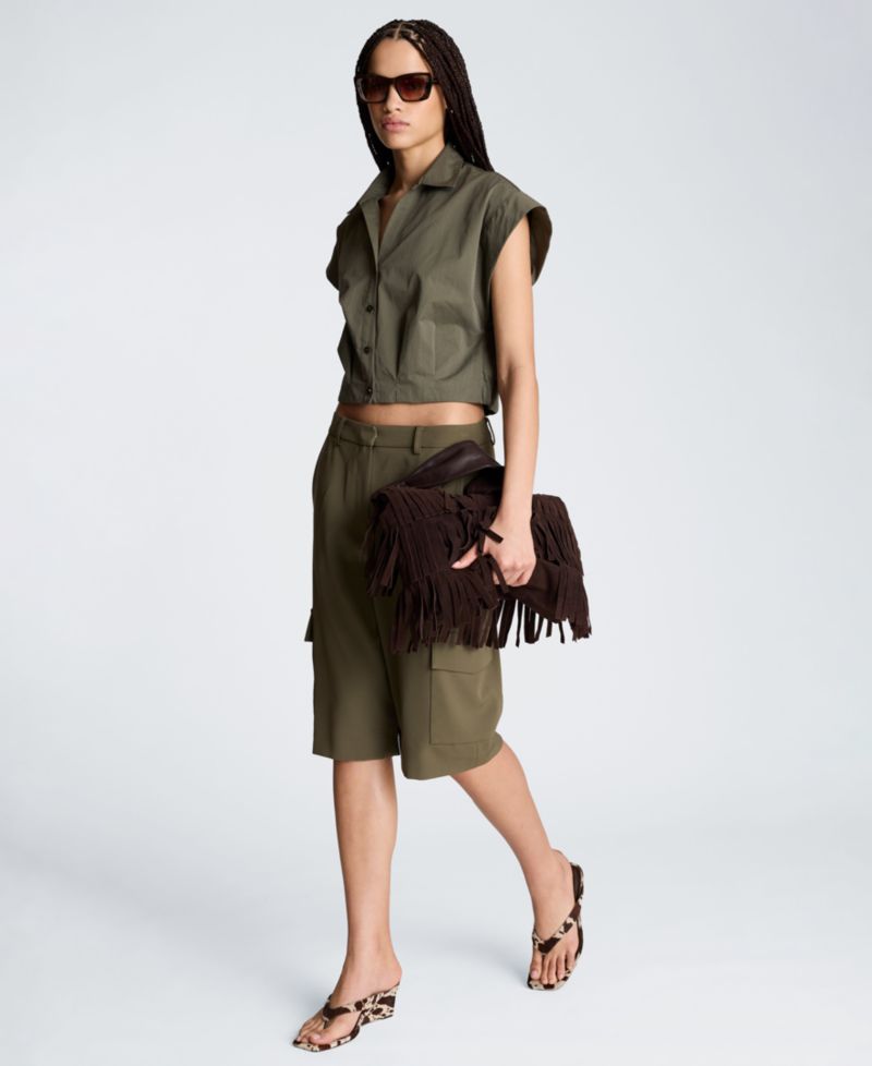 Women's Y-Neck Crop Top