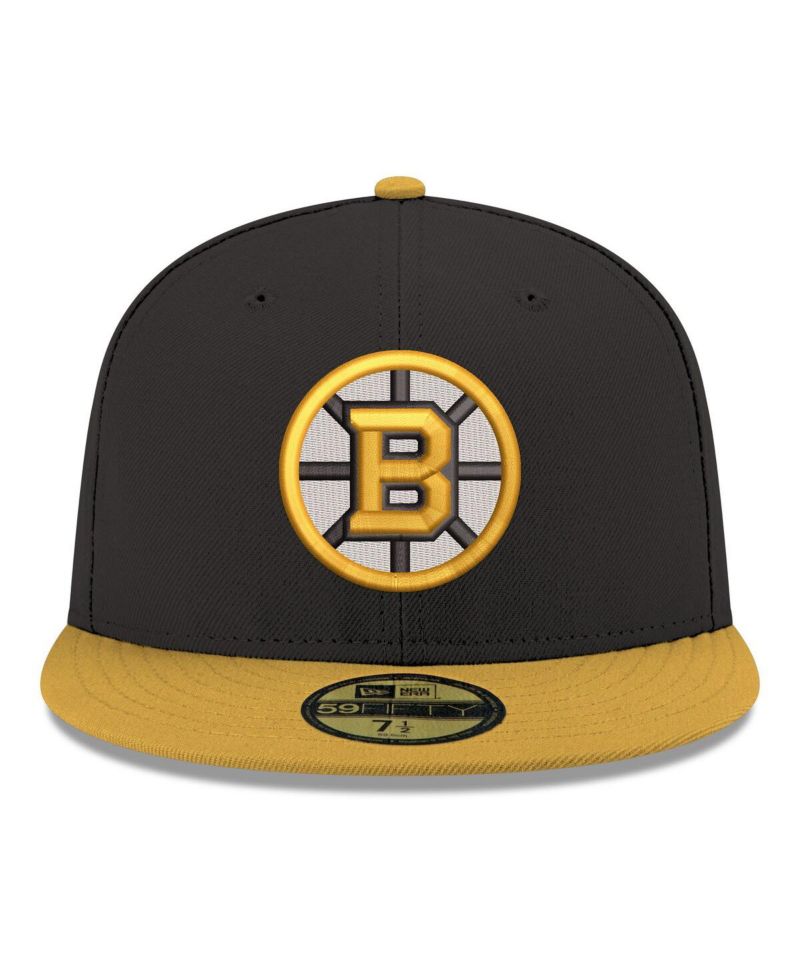 Men's Black Boston Bruins Core Logo Two-Tone 59FIFTY Fitted Hat