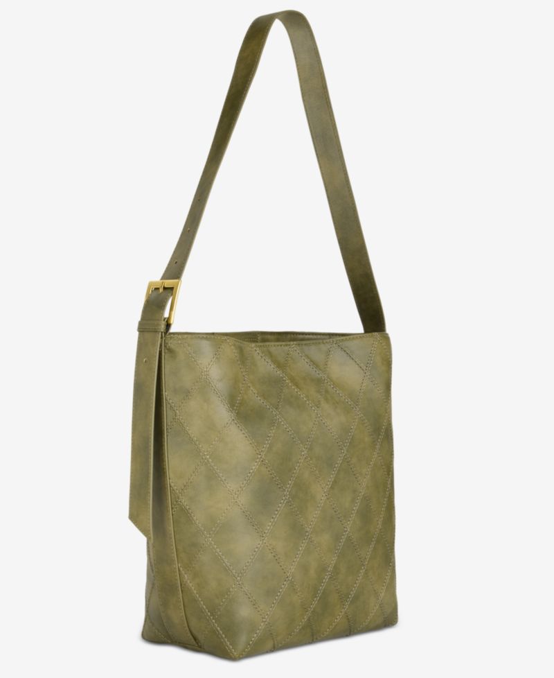 Diamond Quilted Bucket Bag