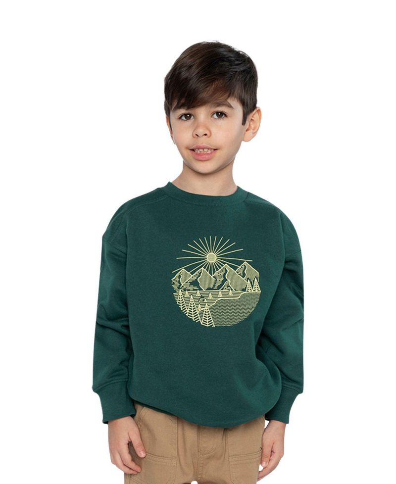 Little and Big Boy (6 - 12) Fleece Sweatshirt Forest