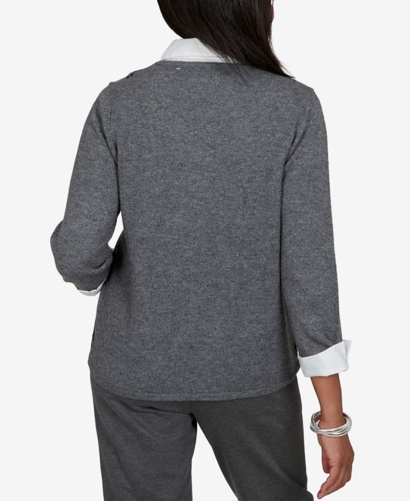 Women's Sweatr 3/4-Sleeve Scoop Neck Pullover