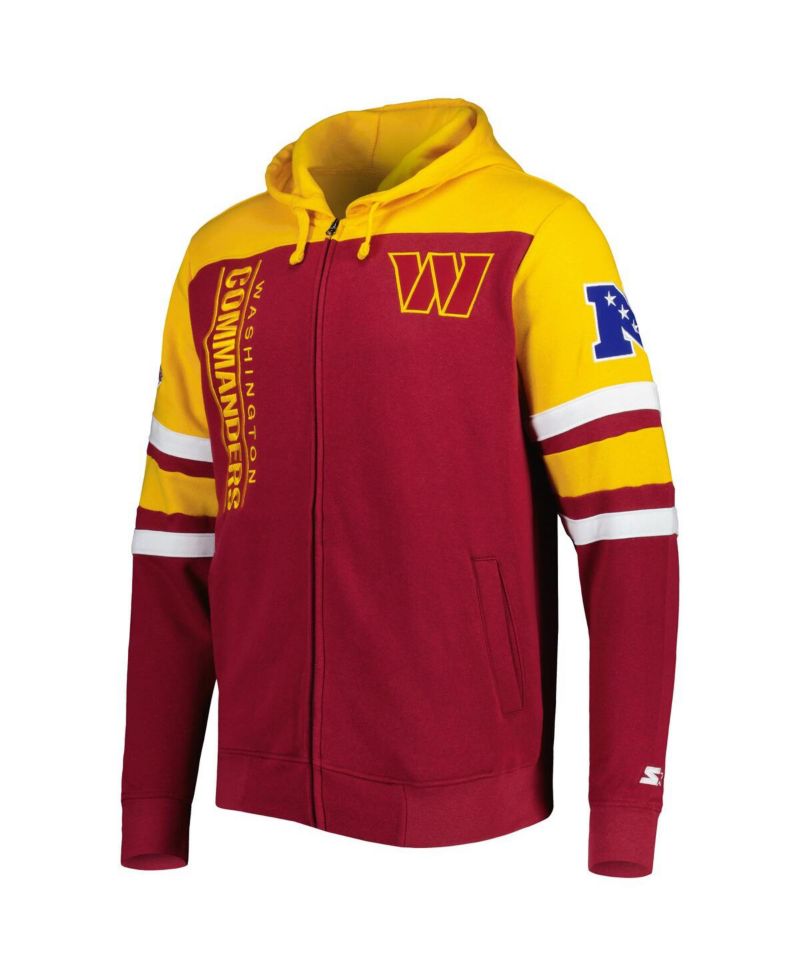 Men's Burgundy Washington Commanders Extreme Full-Zip Hoodie Jacket