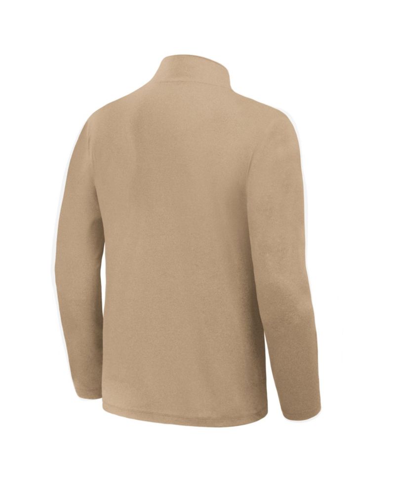 Men's Tan San Francisco 49ers Clutch Quarter-Zip Pullover Sweatshirt