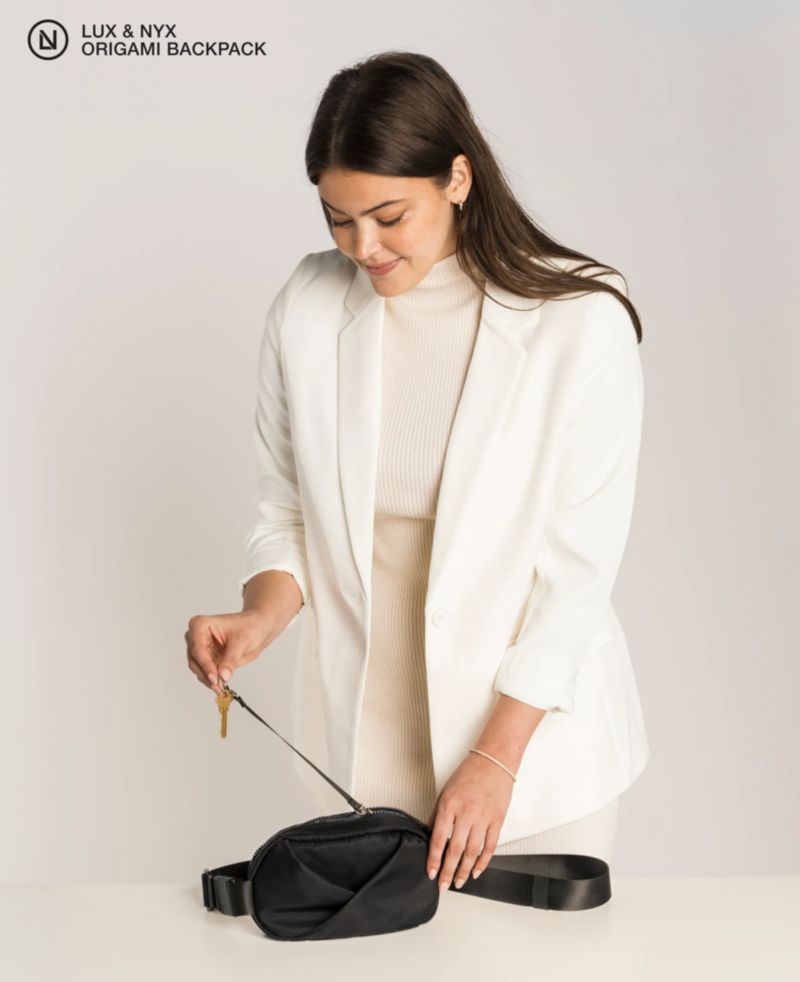Lux and Nyx Origami Belt Bag and Sling Bag - Ultra Matte Nylon - Convertible Belt, Sling, and Crossbody Bag