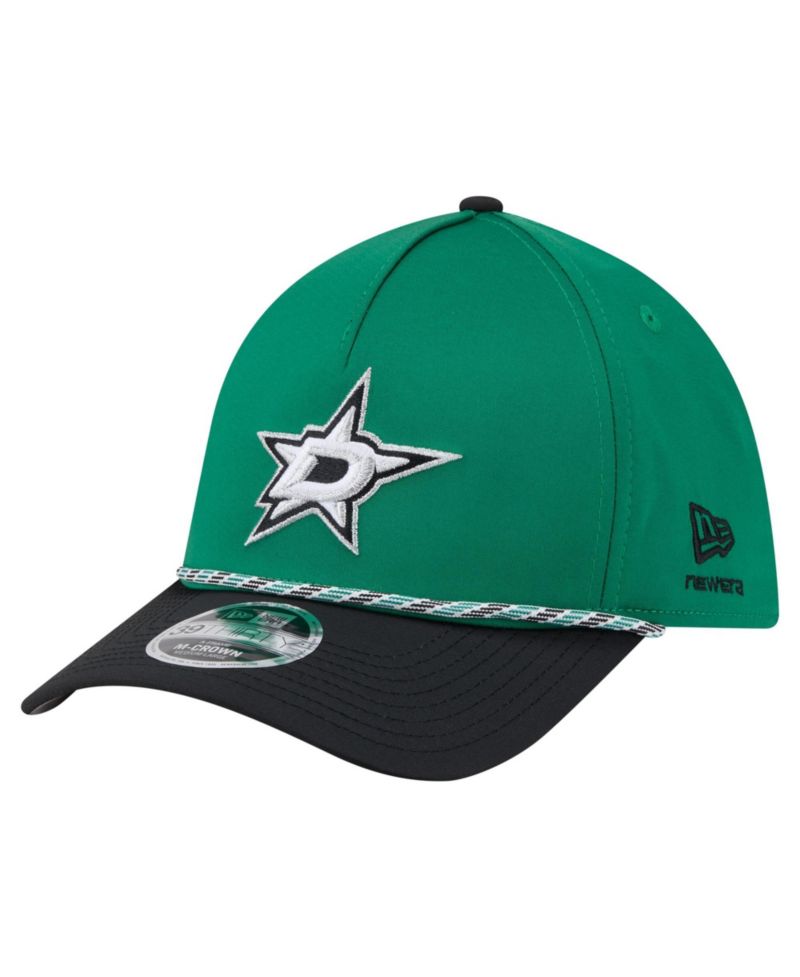 Men's Kelly Green/Black Dallas Stars 2-Tone Featherweight 39THIRTY A-Frame M-Crown Flex Hat
