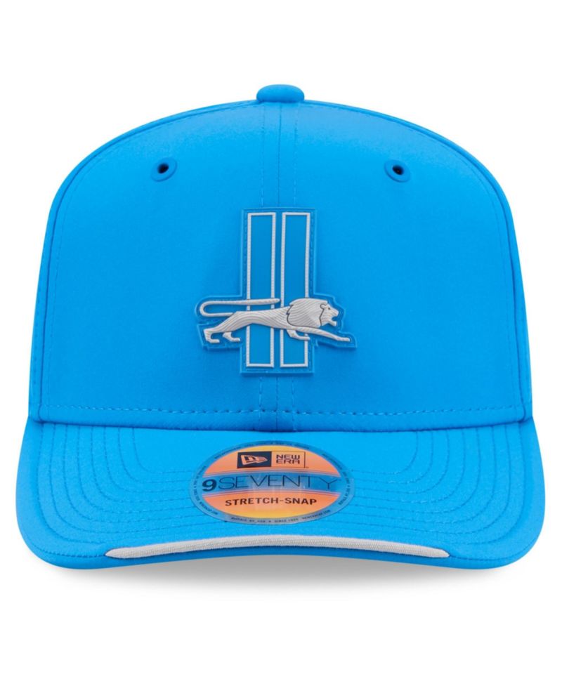 Men's Blue Detroit Lions 2026 Sideline Throwback 9SEVENTY Adjustable Hat