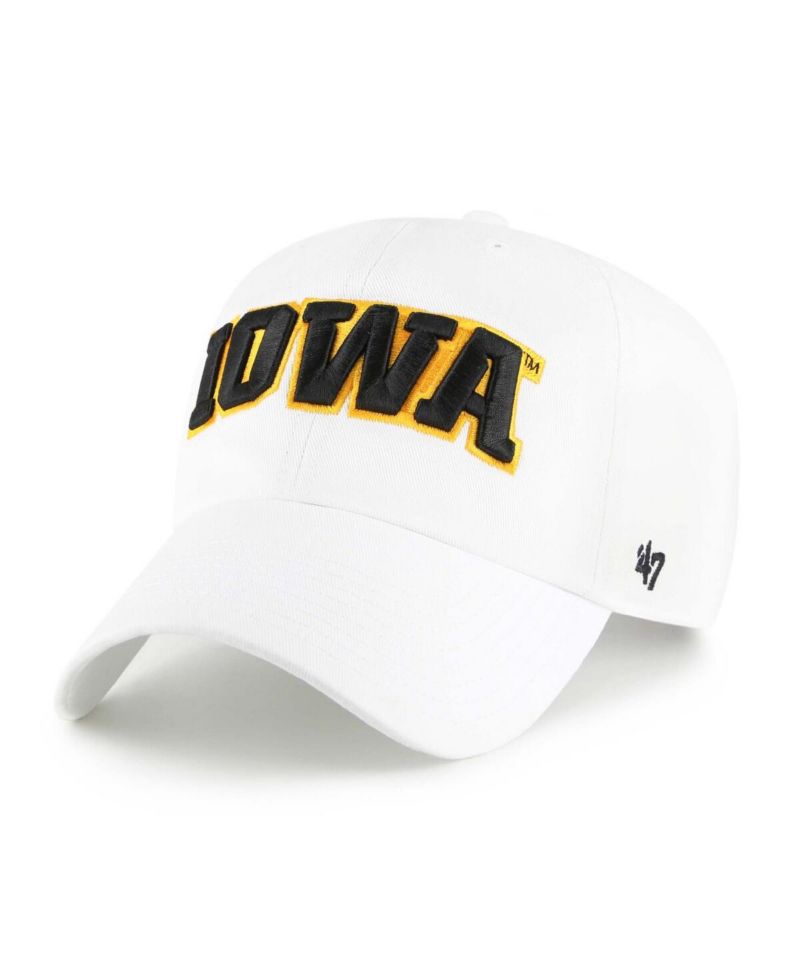 Men's White Iowa Hawkeyes Clean Up Adjustable Hat