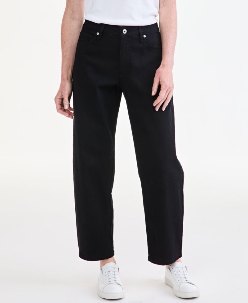 Women's High-Rise Barrel Relaxed Fit Jeans, Macy's Exclusive