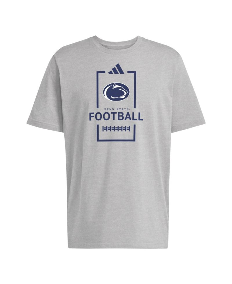 Men's Gray Penn State Nittany Lions Football Cotton T-Shirt