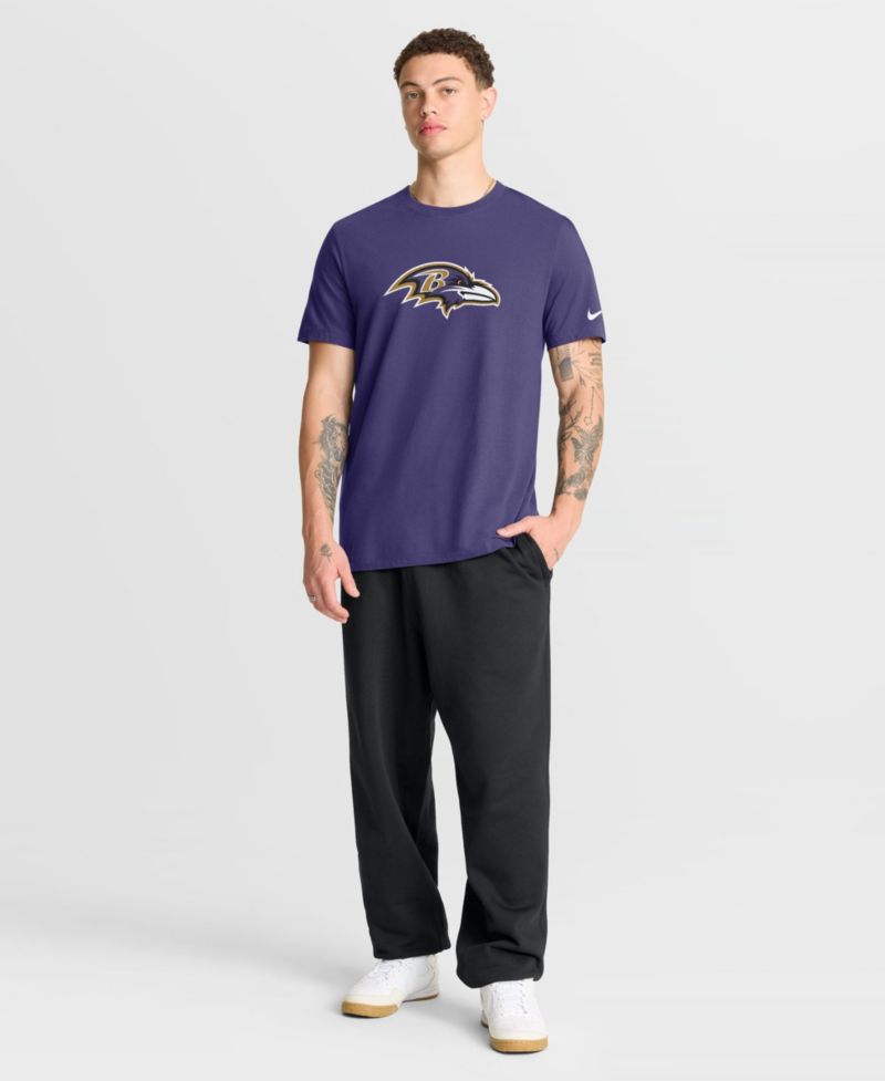 Men's Baltimore Ravens Logo Essential Screen-Print T-Shirt