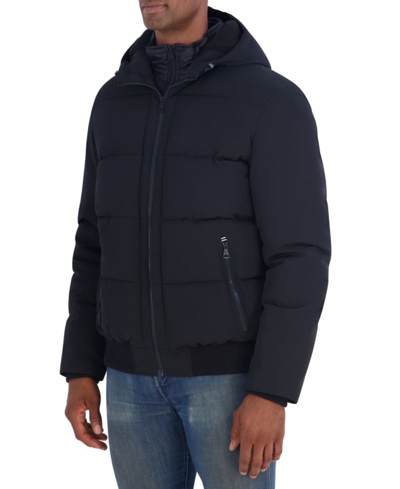 Men's Mix-Quilted Bomber Jacket