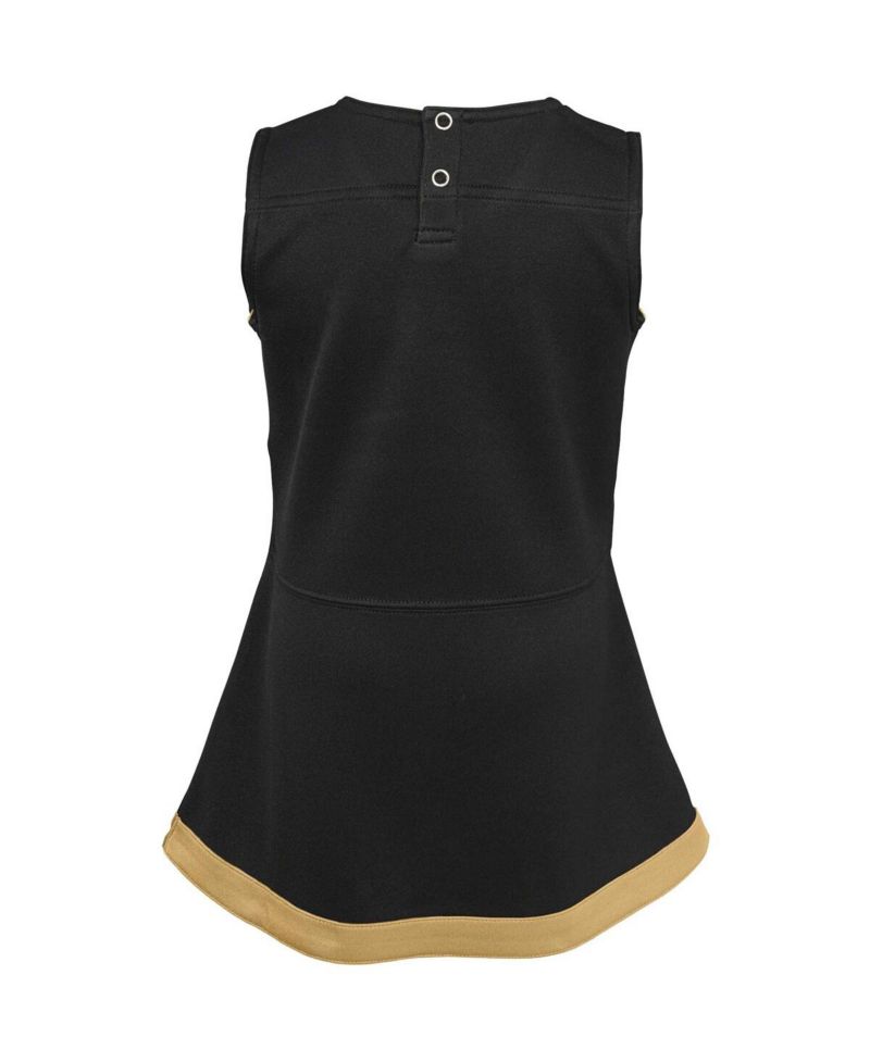 Baby Girls Black New Orleans Saints Cheer Captain Jumper Dress