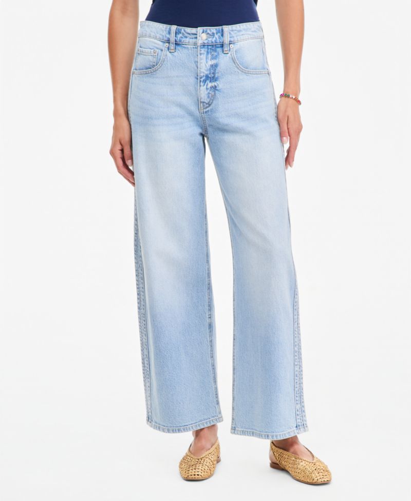 Women's Mid-Rise Side-Stripe Curve Leg Jeans